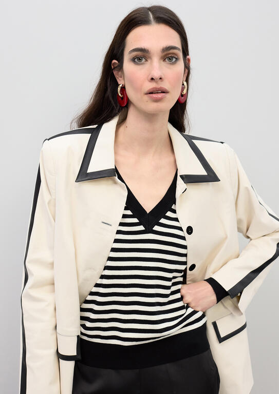 płaszcz kontrastowy przód